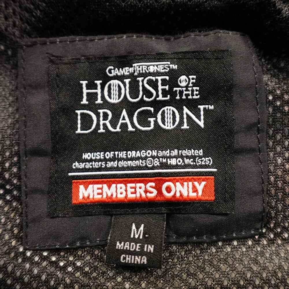 Members Only HBO Game of‎ Thrones House of the Dragon Windbreaker Jacket medium